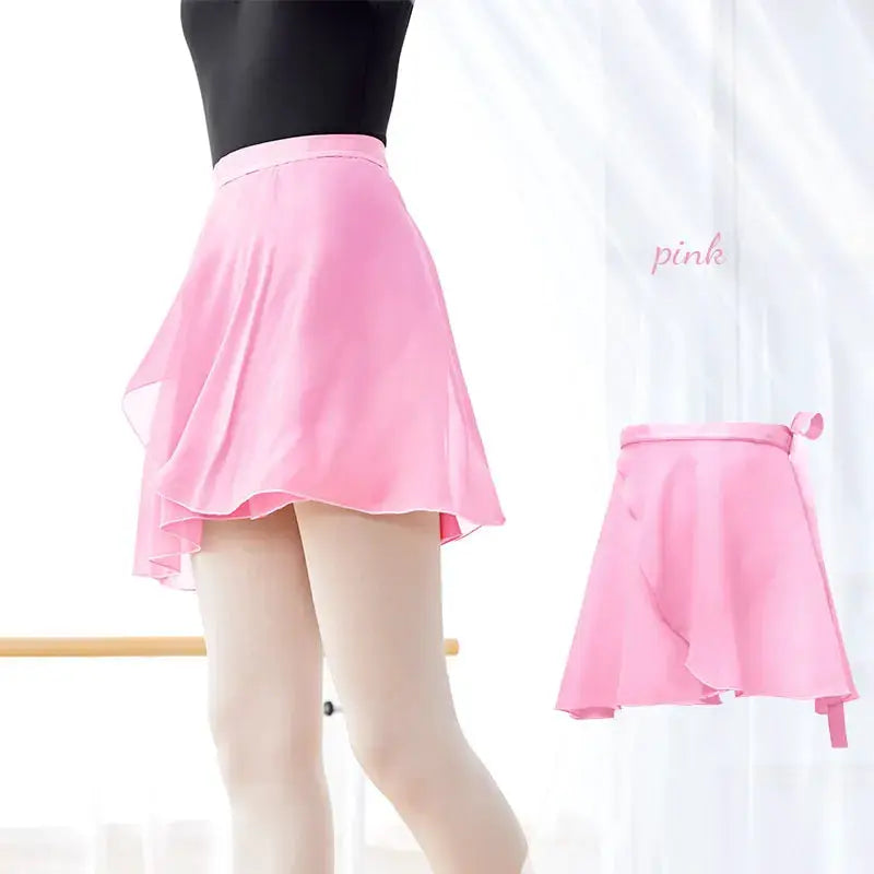 LunaDance Chiffon Wrap Ballet Skirt For Girls And Women Tie Up Tutu Dance Skirt In 19 Colors