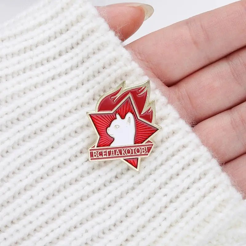Cat Enamel Pins Star Brooches Lapel Pins Cartoon Jewelry Gift For Cat Lovers Miss Zoe - Simples Market