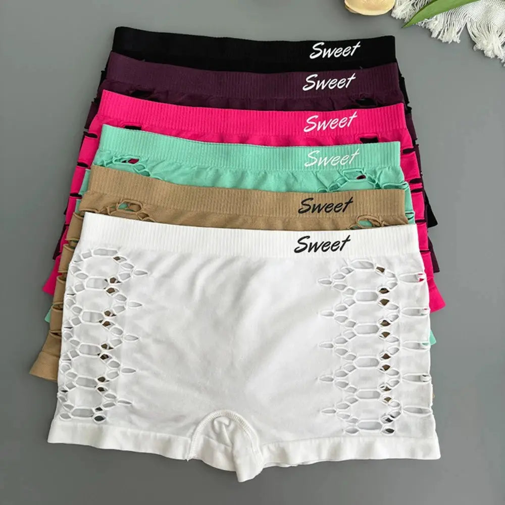 Seamless sports underpants skirt set, 7-pair multicolor with Sweet waistband logo