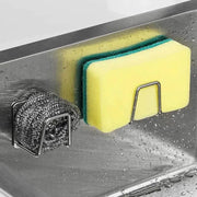Stainless Steel Sink Sponge Holder Rack For Kitchen Countertop Dishcloth Rag Organizer One Piece