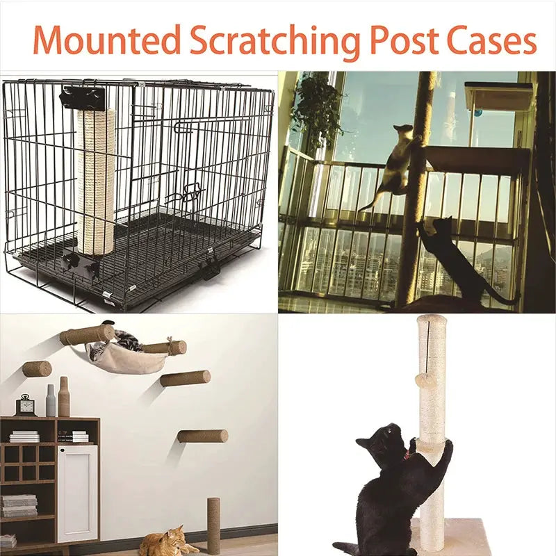 Cat Scratching Post For Cat Tree Tower Replacement Sisal Rope DIY Kit For Climbing Frames