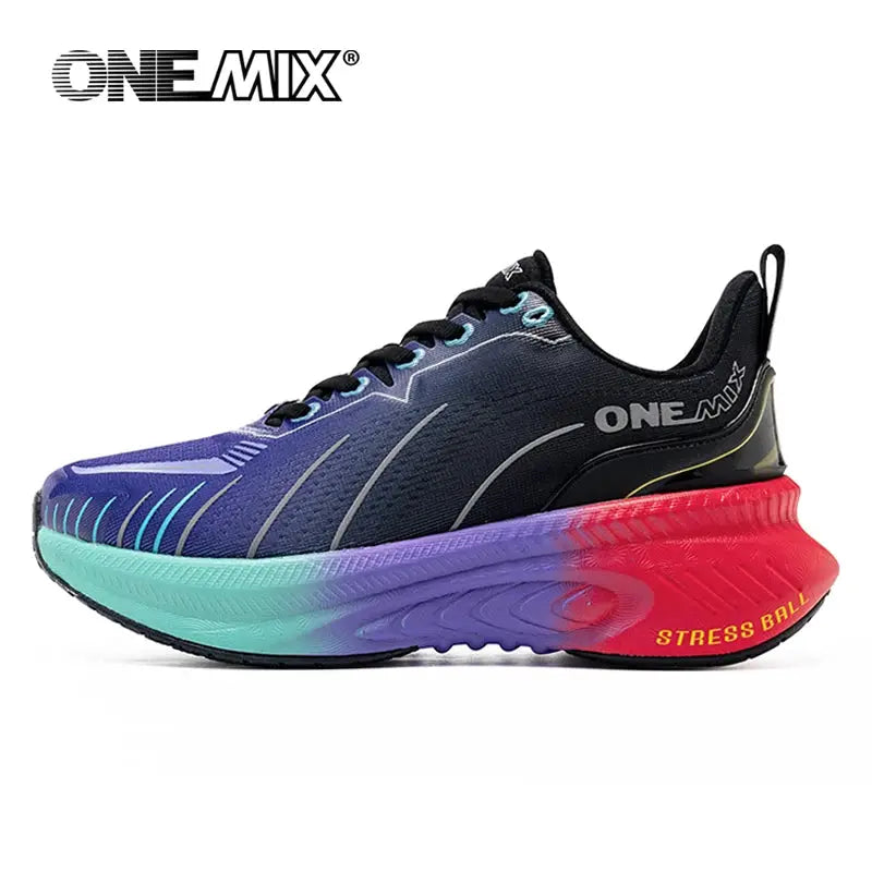 Onemix Cushioning Running Shoes For Men And Women Lightweight Non Slip Lace Up Athletic Sneakers For Heavy Runners