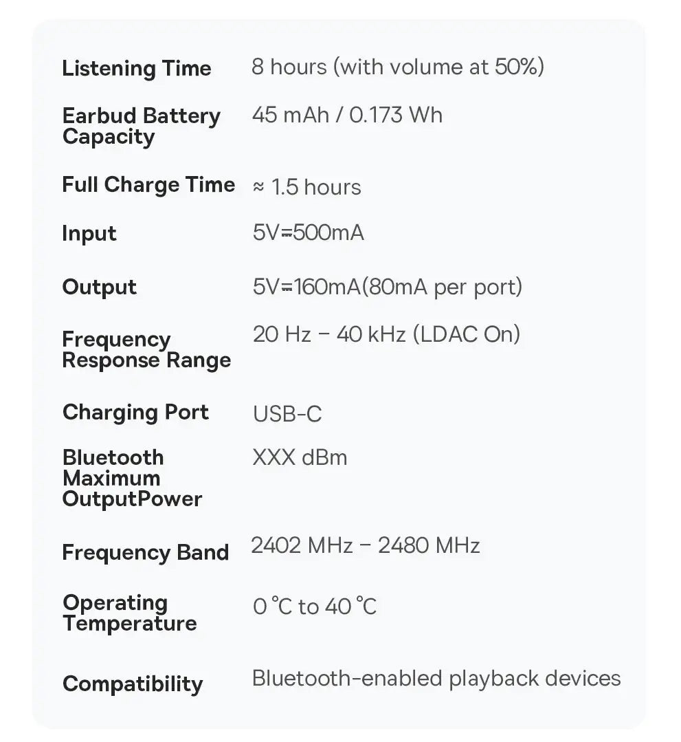 Baseus Eli Sport 2 open-ear wireless earphones, Bluetooth 6.0 LDAC, USB-C charging, sport earbud design