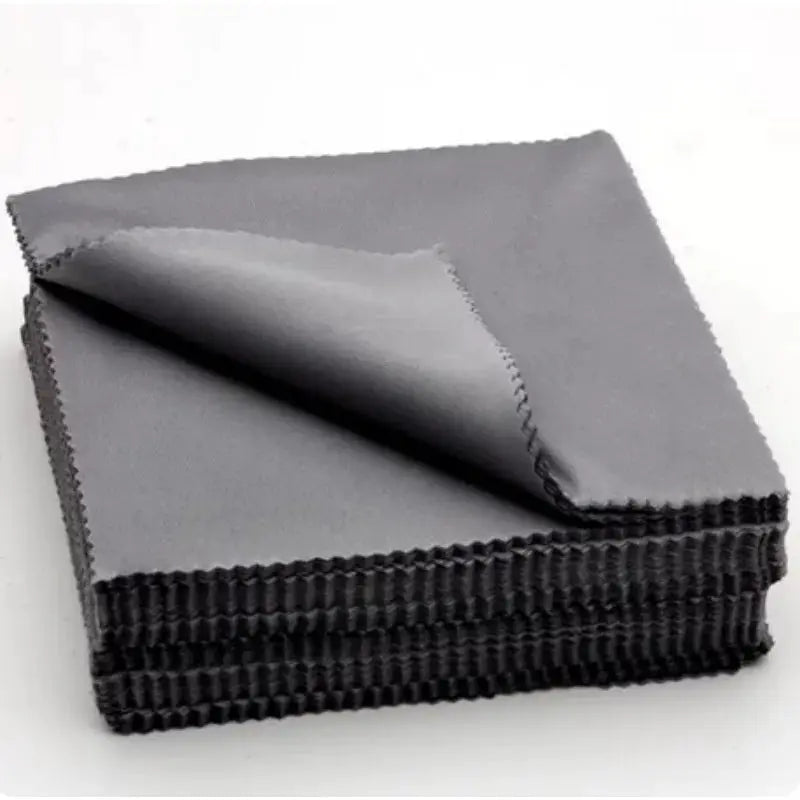 Twenty Pieces Black Microfiber Cleaning Cloth For Glasses And Cycling Sunglasses 13x13 Cm Eyewear Lens Care