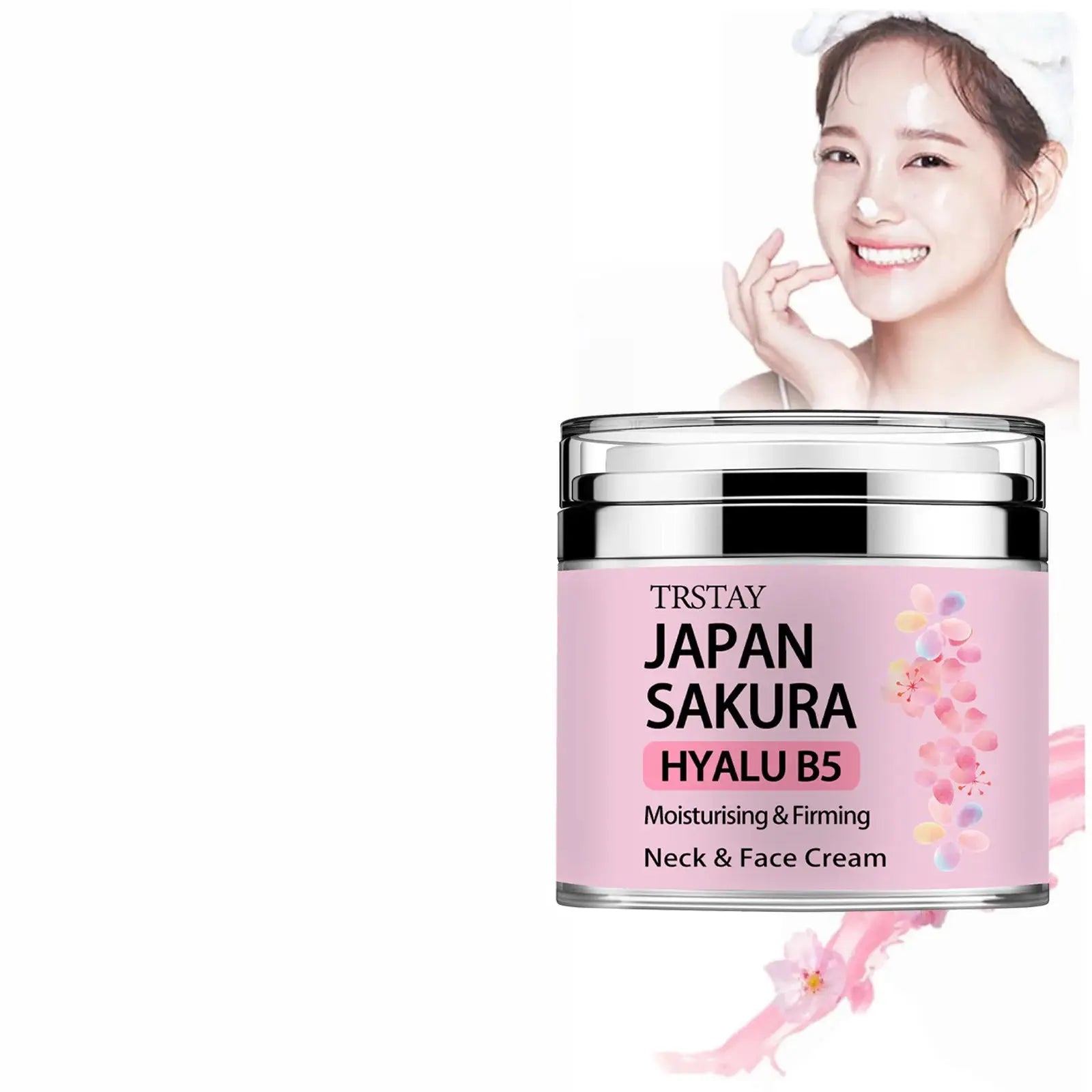 Japan Sakura Essence Cream With Hyaluronic Acid Hydration For Face And Neck Tone Up For Unisex Skin