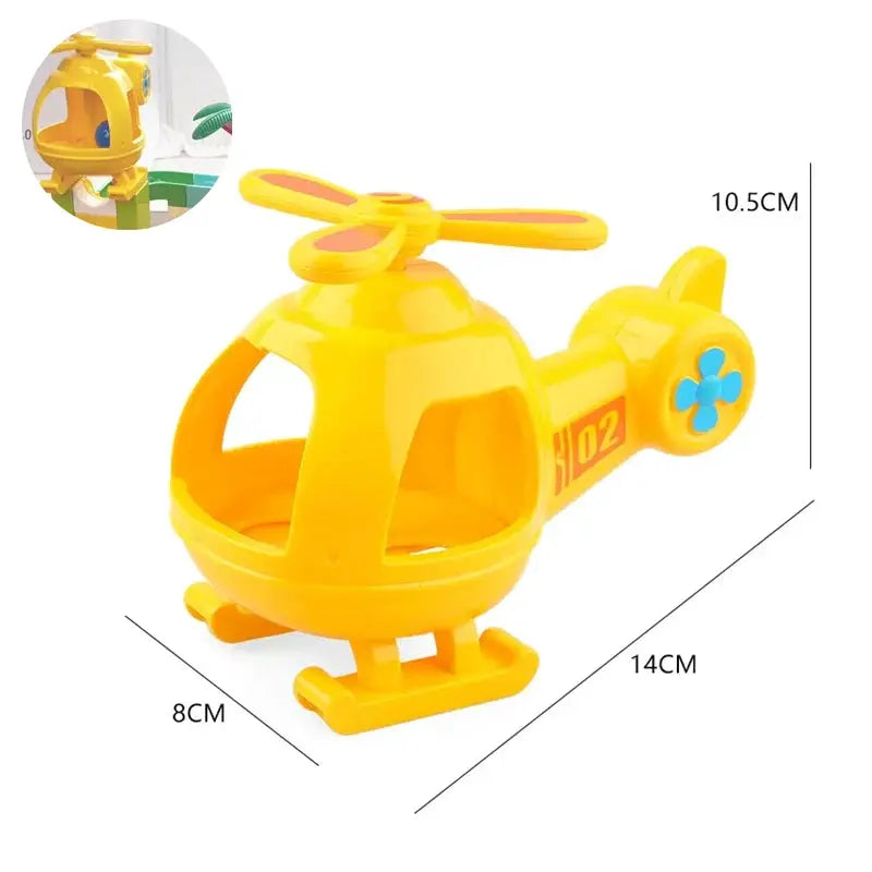 Big Size Building Blocks Marble Race Run Maze Educational Toy For Kids With Large Bricks And Ball Chute Giraffe Gift