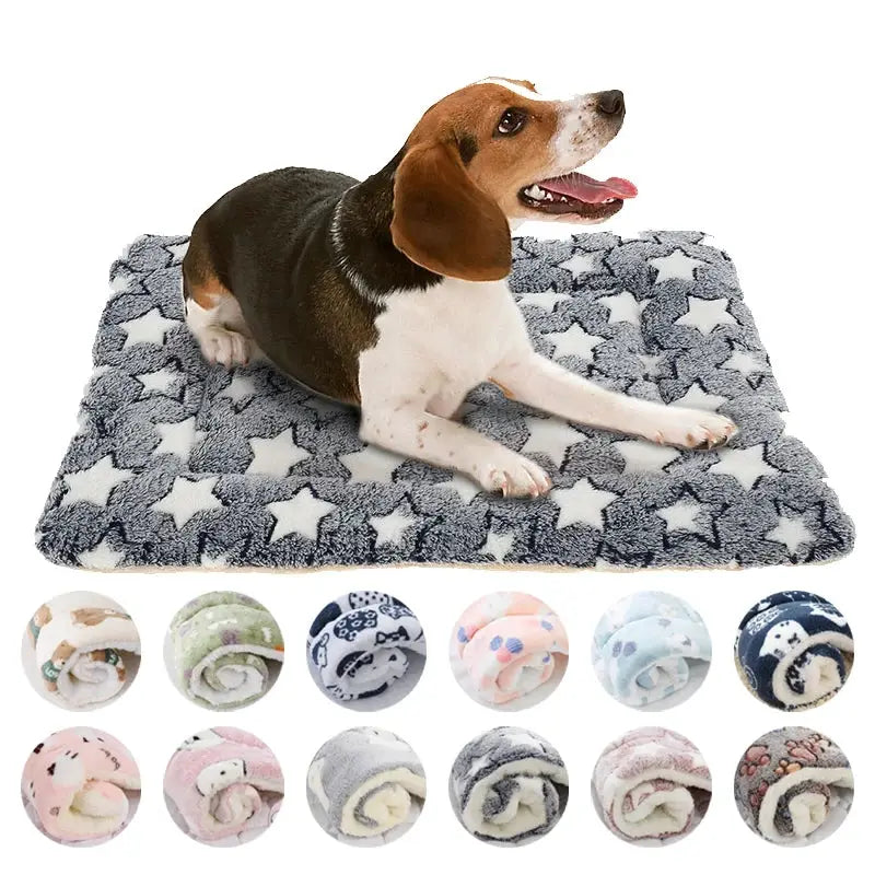 Flannel Pet Sleeping Mat Dog Bed Cat Bed Cushion For Small To Large Dogs Winter Warmth And Comfort
