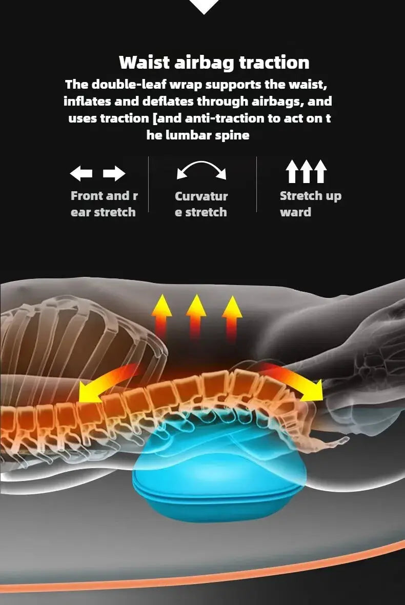 Electric full-body massage mattress by Simples Market with heating hand control and shoulder/neck/waist airbags