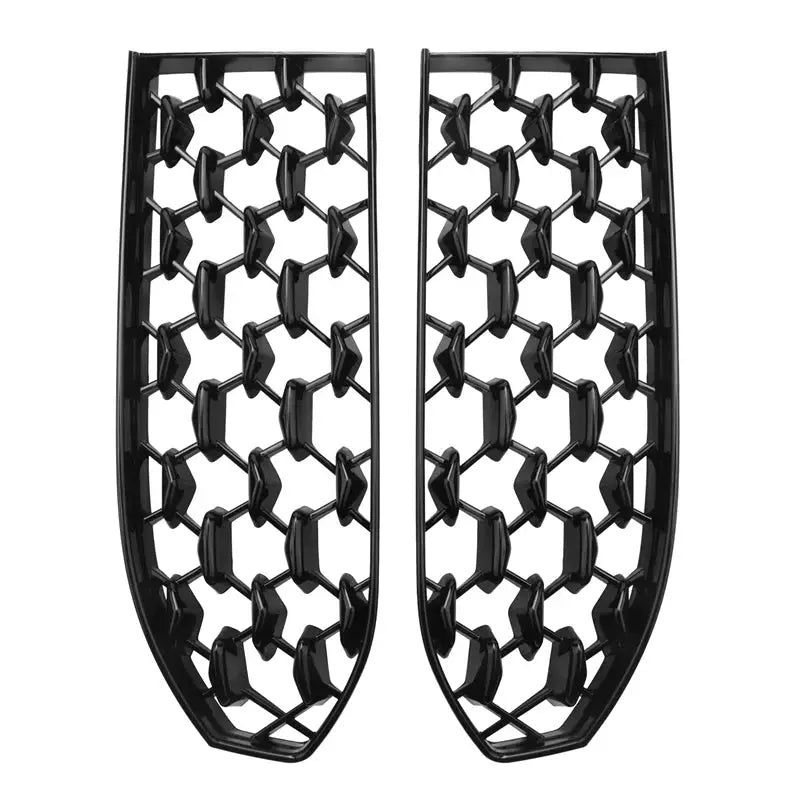 2 black front bumper lower grille covers with honeycomb mesh for Mazda CX-30 2020–2021