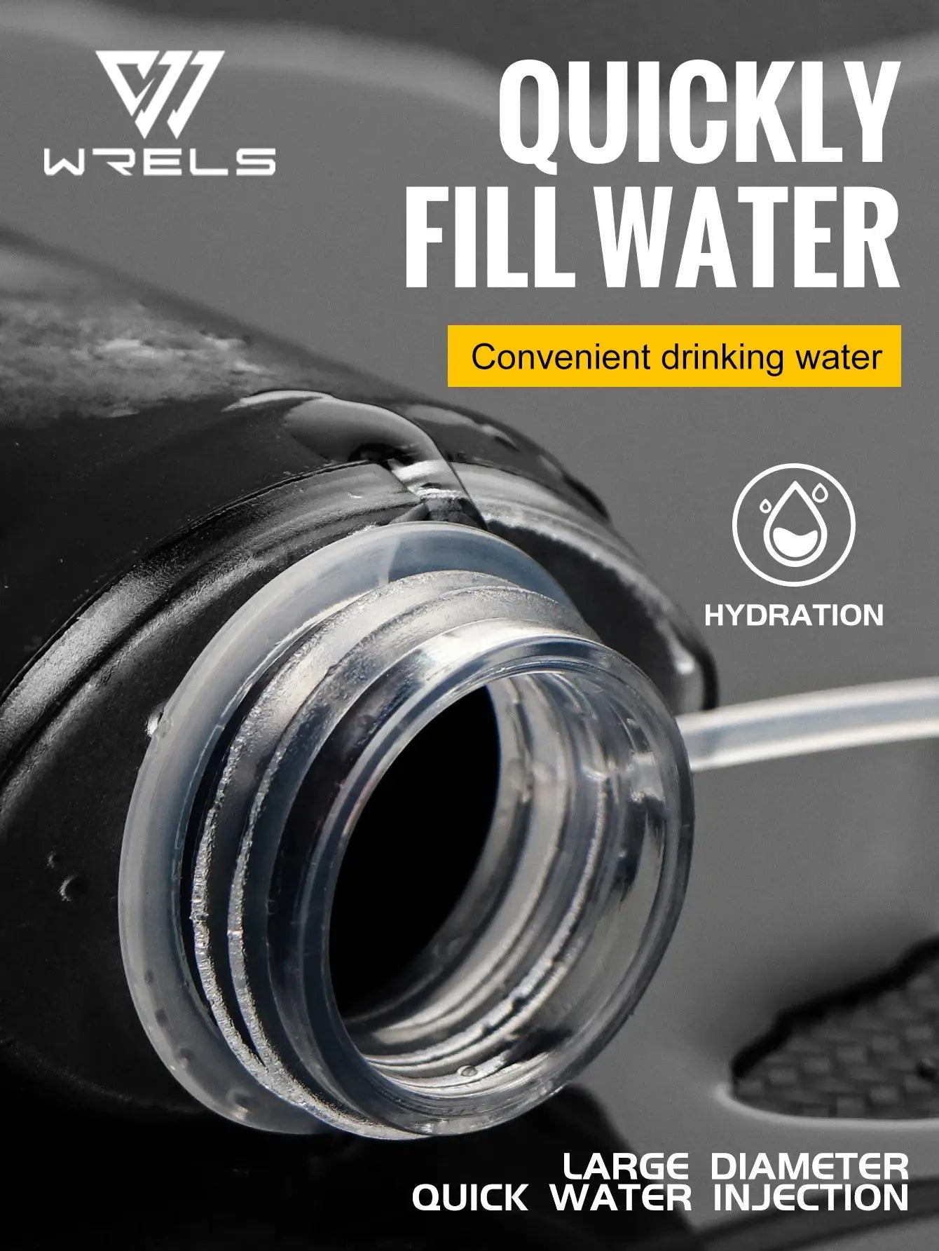 WRELS soft flask hydration bottle by Simples Market; collapsible, BPA-free
