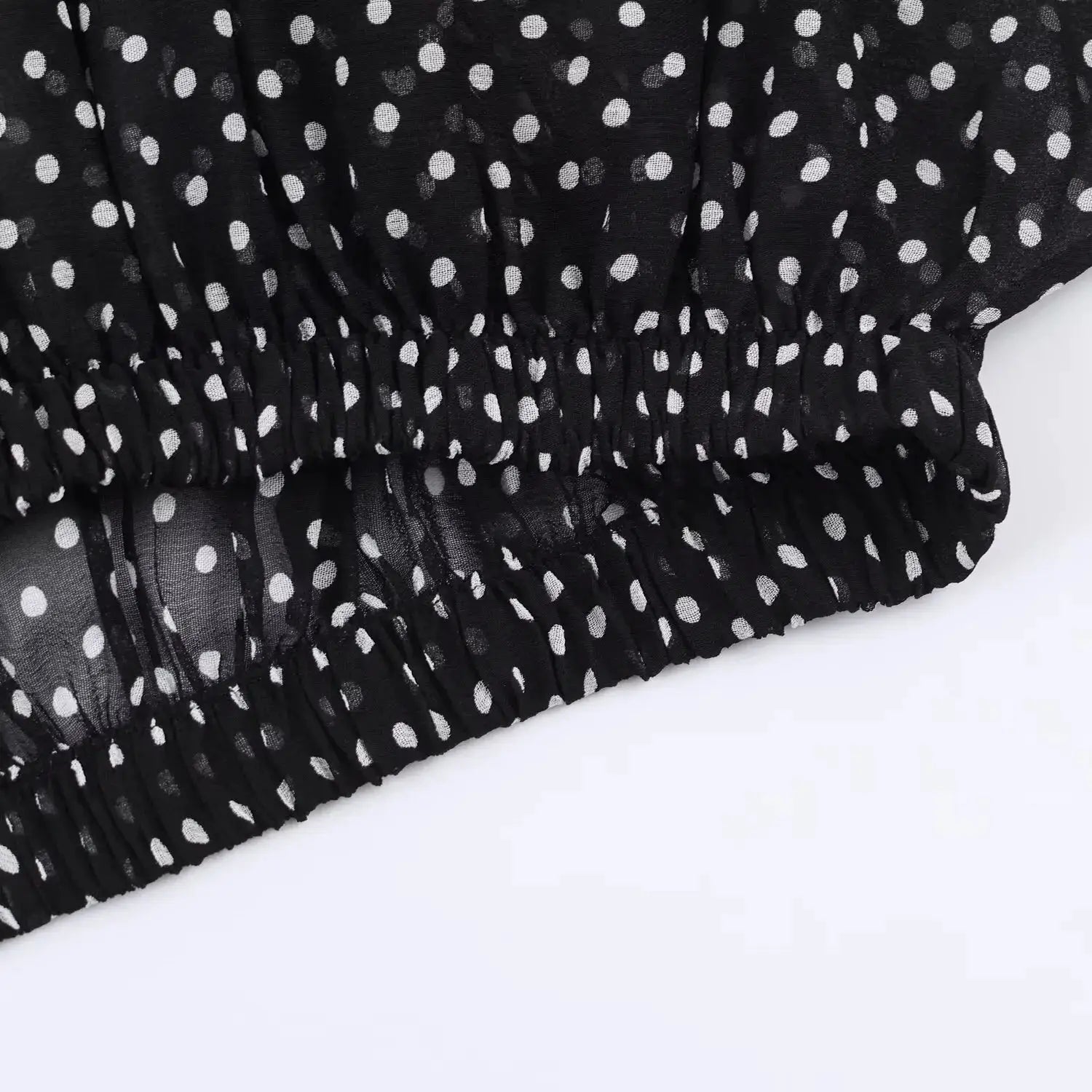 Polka Dot Two Piece Outfits For Women Bow Tie Blouse And Midi Skirt