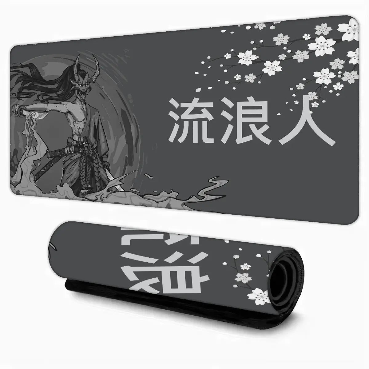 Black Gray Swirl Design Large Mouse Pad Desk Mat For Gaming And Office PC Keyboard Accessories