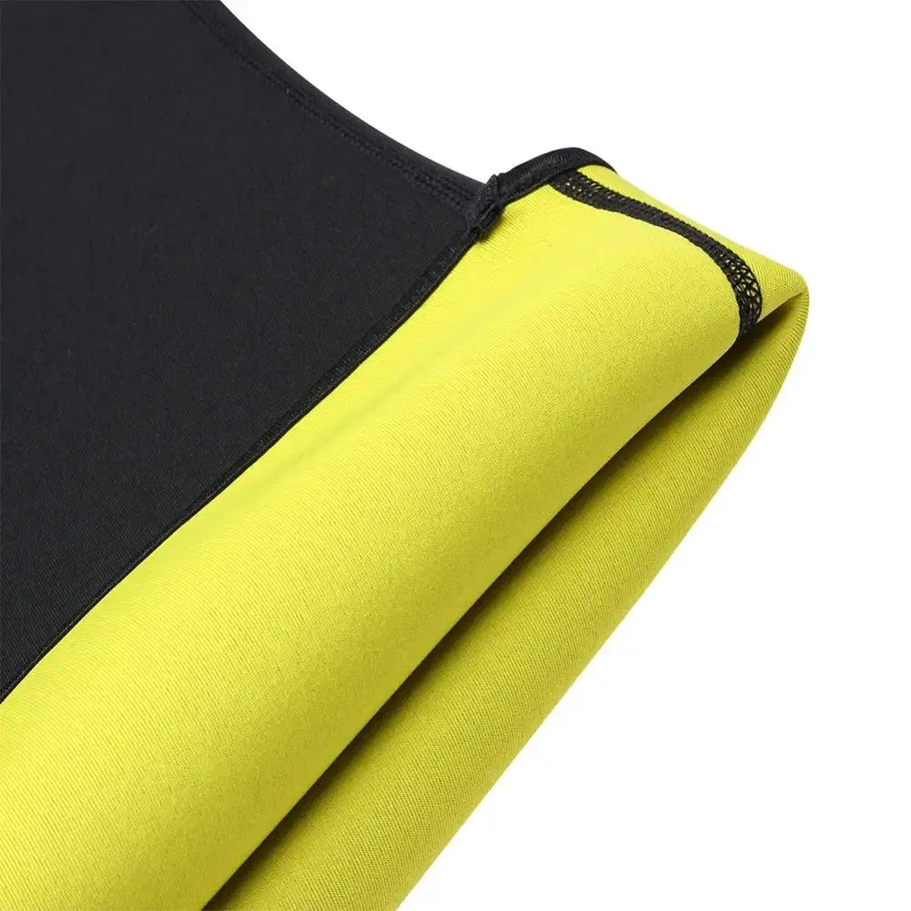 Men's slimming body shaper vest by Simples Market in black with neon yellow panel