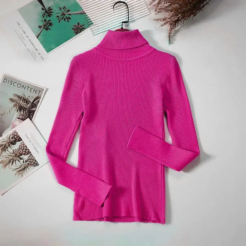 EverSoft Women Turtleneck Knitted Sweater Soft Cashmere Blend For Cozy Warmth In Autumn And Winter