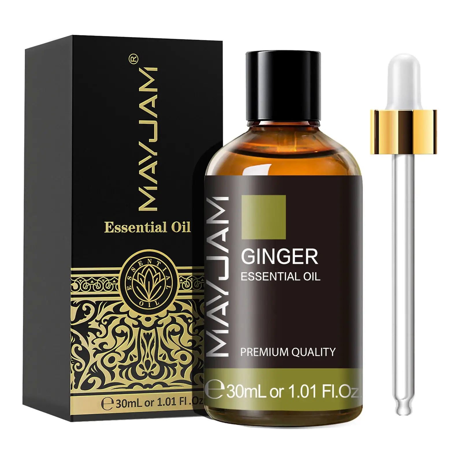 MAYJAM Essential Oil Set With Citronella Jasmine Eucalyptus Orange Lemongrass Black Pepper Cajeput Cypress Ginger