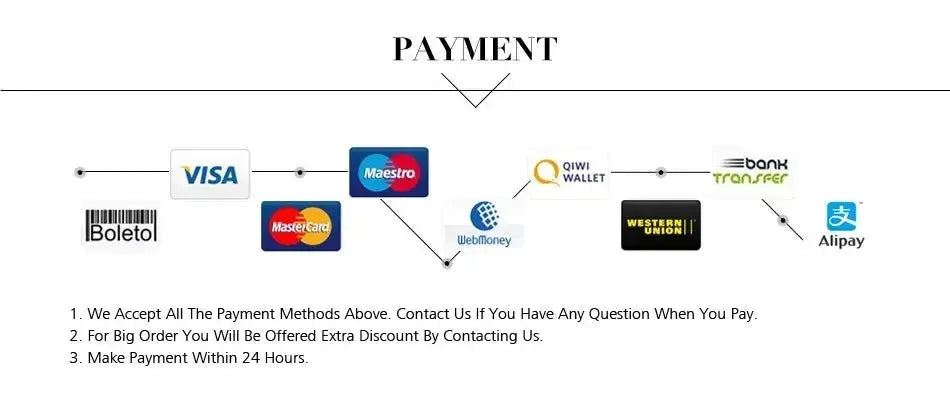 Ladies blazer banner showing payment logos including Visa, MasterCard, Maestro, Qiwi Wallet, WebMoney, Alipay