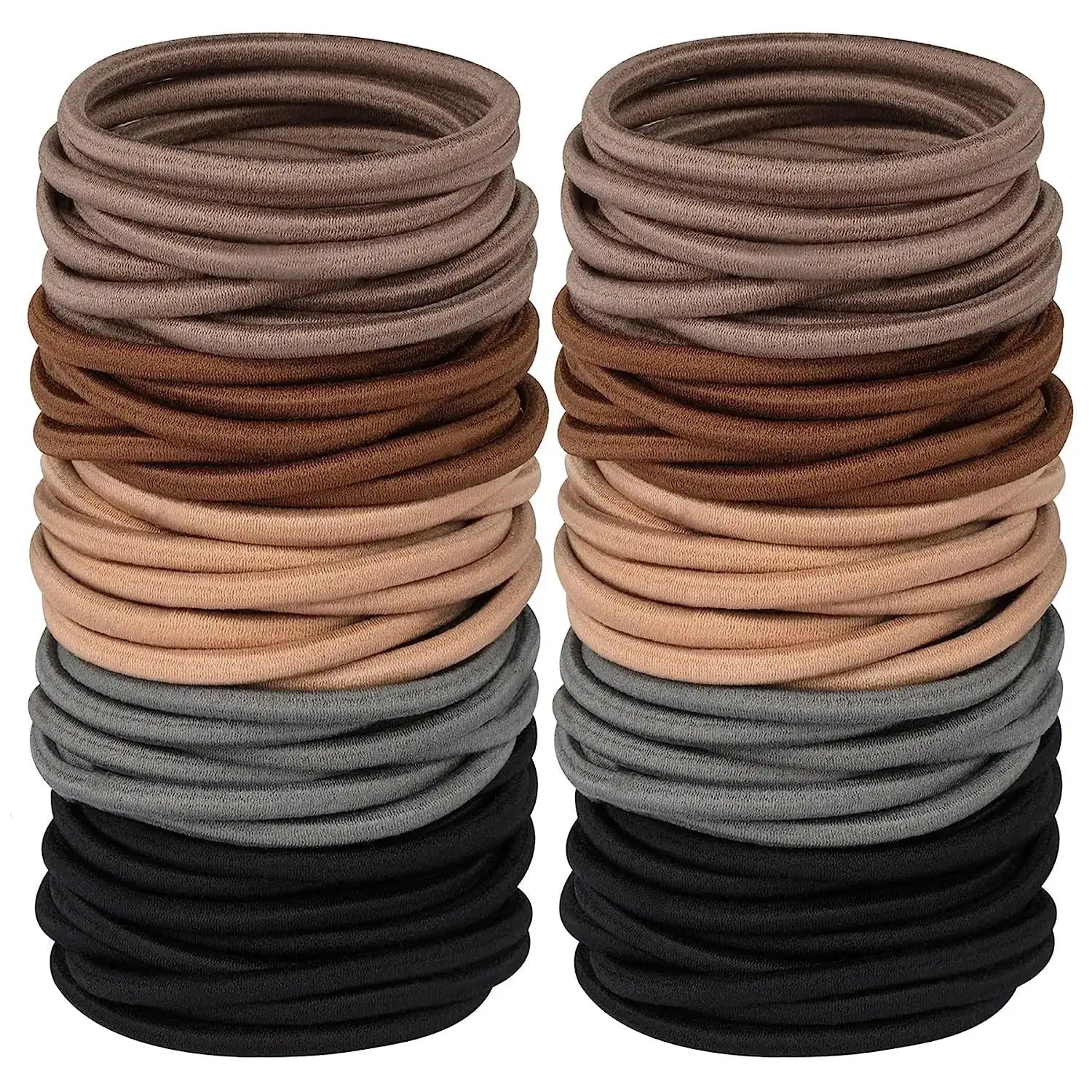4mm Elastic Hair Ties Bands No Damage Nylon Mix Colors Bulk Pack 10 Or 50 Pcs For Men Women Girls And Boys
