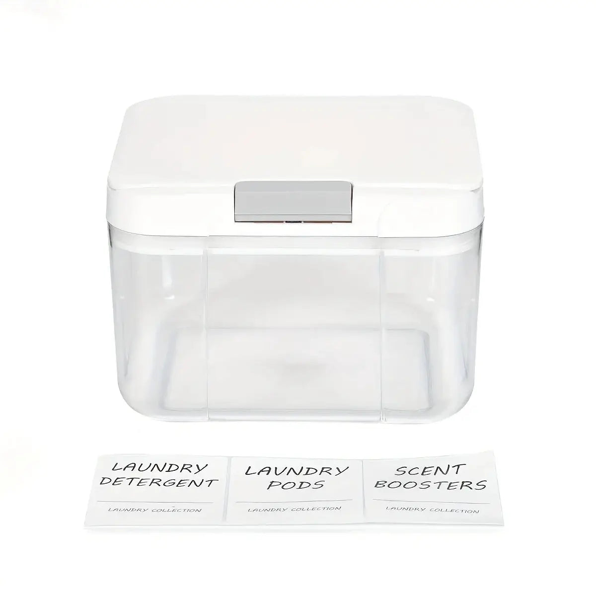 Laundry Pod Holder With Lid Sealed Automatic Pop Up Large Capacity Organizer Box For Laundry Pods