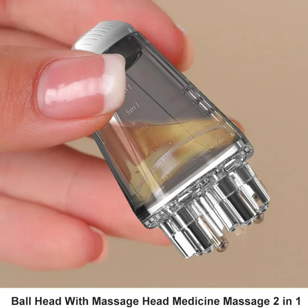 NovaScalp 6ml Scalp Applicator Mini Roller Ball Massager Brush Precise Essential Oil Delivery for Hair Growth