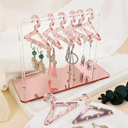8 Pcs Hangers Shaped Jewelry Holder Personalized Earrings Display Racks Hanging Clothes Stand Storage Organizer