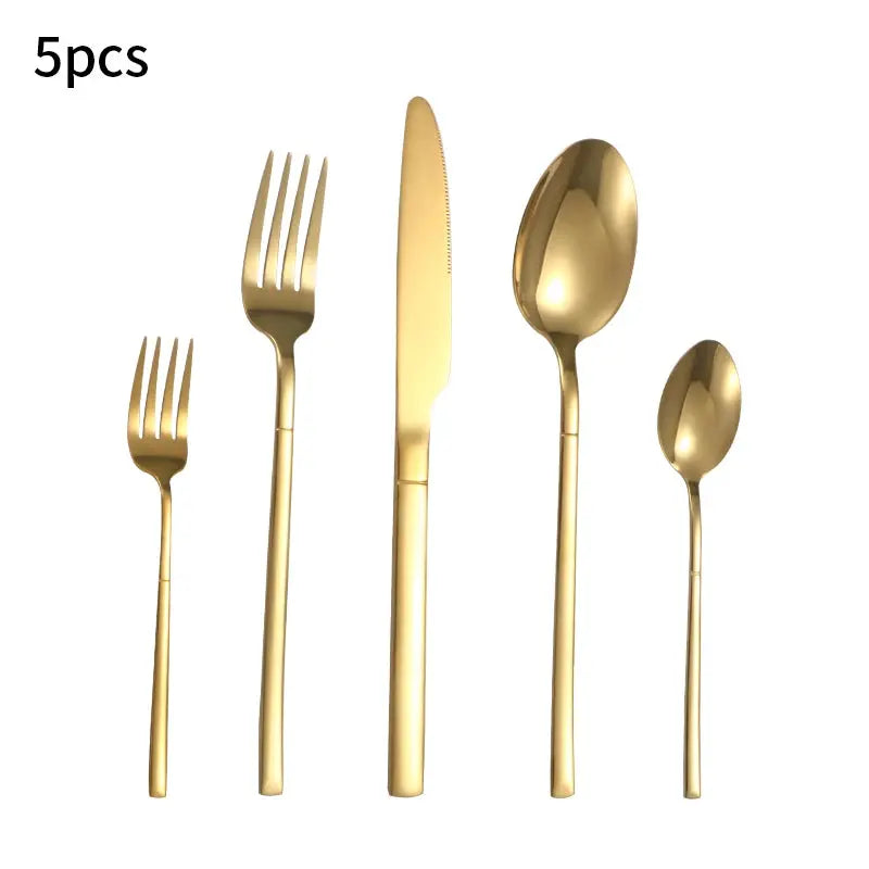 Stainless Steel Cutlery Set 6 Or 30 Pieces With Steak Knife Fork And Dessert Spoon For Restaurants Banquets Parties