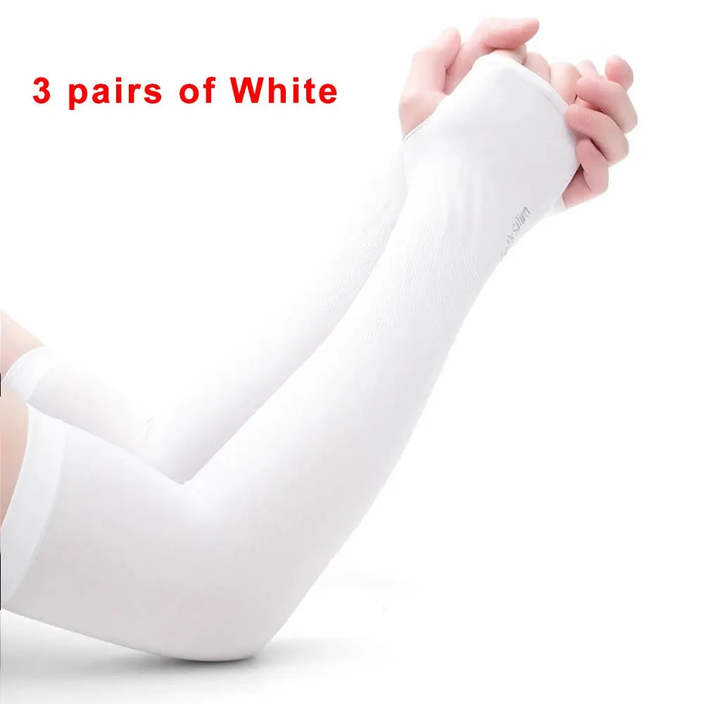 Arm Guard Sleeve With Thumb Hole UV Protection Long Arm Cover For Running Fishing Cycling Sun Shield