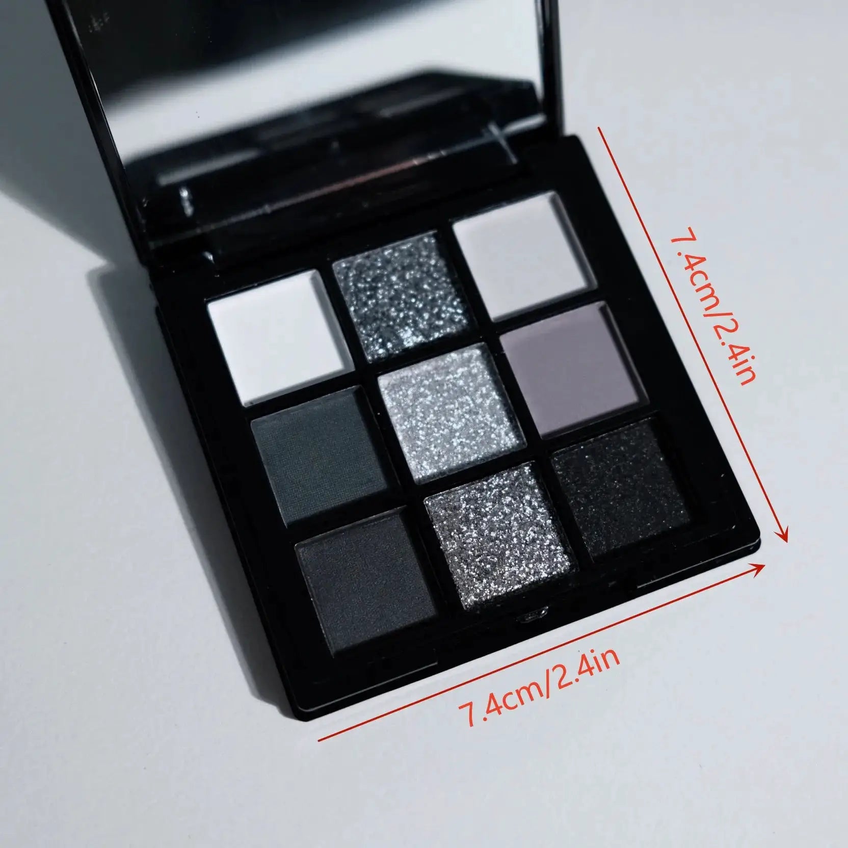 NovaLux Nine Color Eye Shadow Palette Smoky Black Grey Silvery Shimmer Matte Finishes For Stage Party Performance