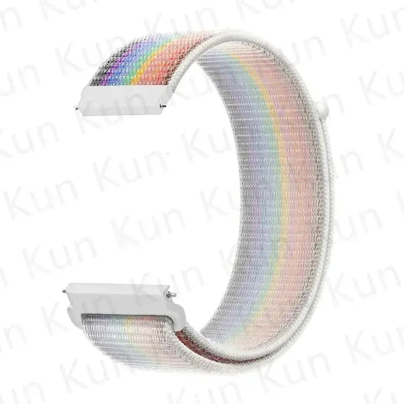 Nylon loop rainbow watch strap for Redmi Watch 5 Active/Lite, 20–22mm replacement band