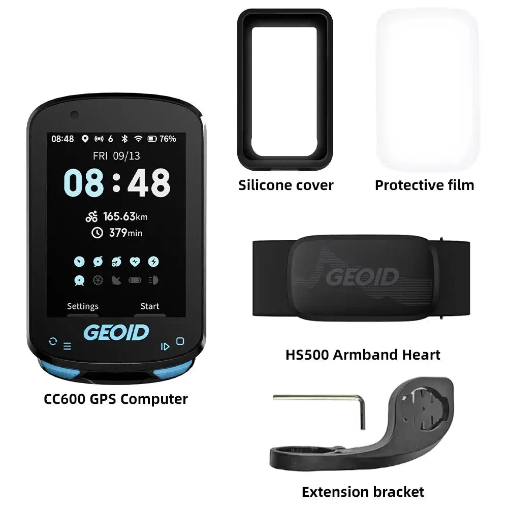 GEOID CC600 Color Screen GPS Bike Computer With Smart Navigation Wireless Speedometer ANT Plus 11 Languages Odometer