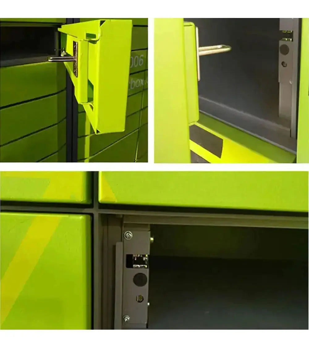 Mini electric cabinet door lock set, 5pcs, by Simples Market, for lime-green cabinets