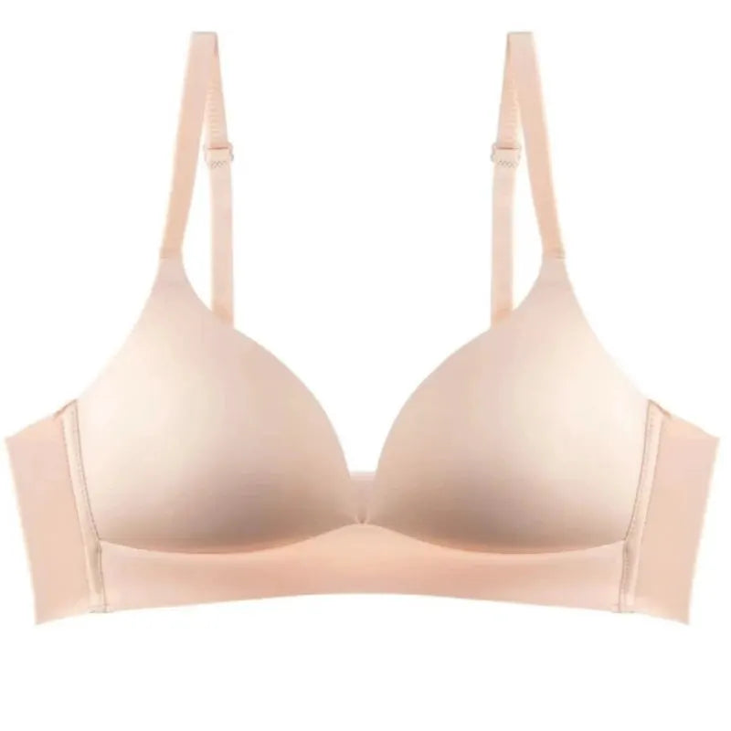 Seamless push-up bra by Simples Market, nude pink wireless bralette, 3/4 cup, S-XL