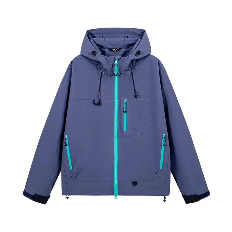 Unisex Hiking Jacket Waterproof Windproof Autumn Hooded Coat For Outdoor Activities Camping Fishing Climbing
