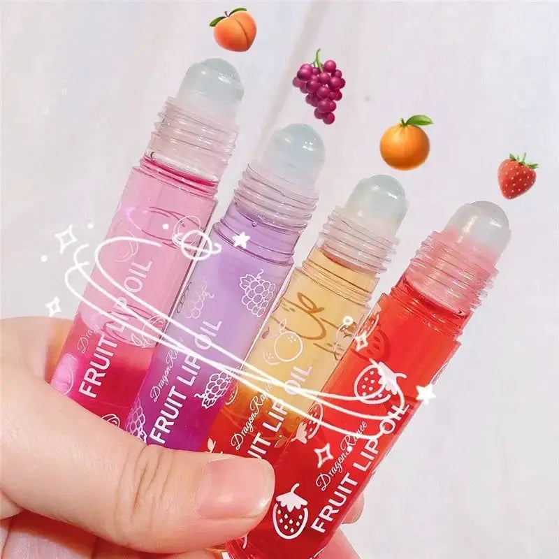 Fruit Lip Gloss Clear Lip Oil Moisturizing Lip Line Reduction Nourishes Lips Waterproof Long Lasting Liquid Lip Cosmetics