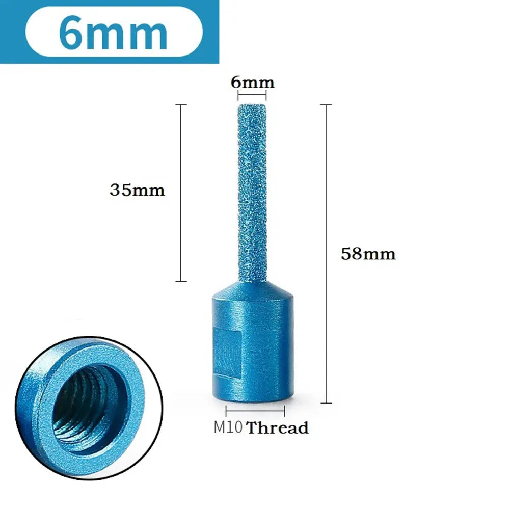 M10 Vacuum Brazed Diamond Milling Cutter Ceramic Tile Marble Stone Slotting Beveling Angle Grinder 6 10 15mm