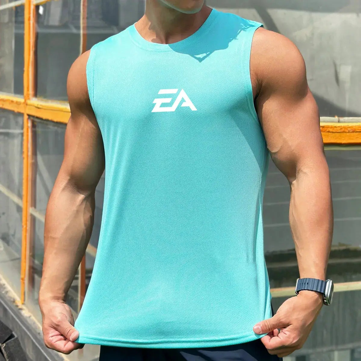 Summer Mens Sleeveless Quick Dry Mesh Vest For Sports Fitness Swimming And Running Lightweight Breathable