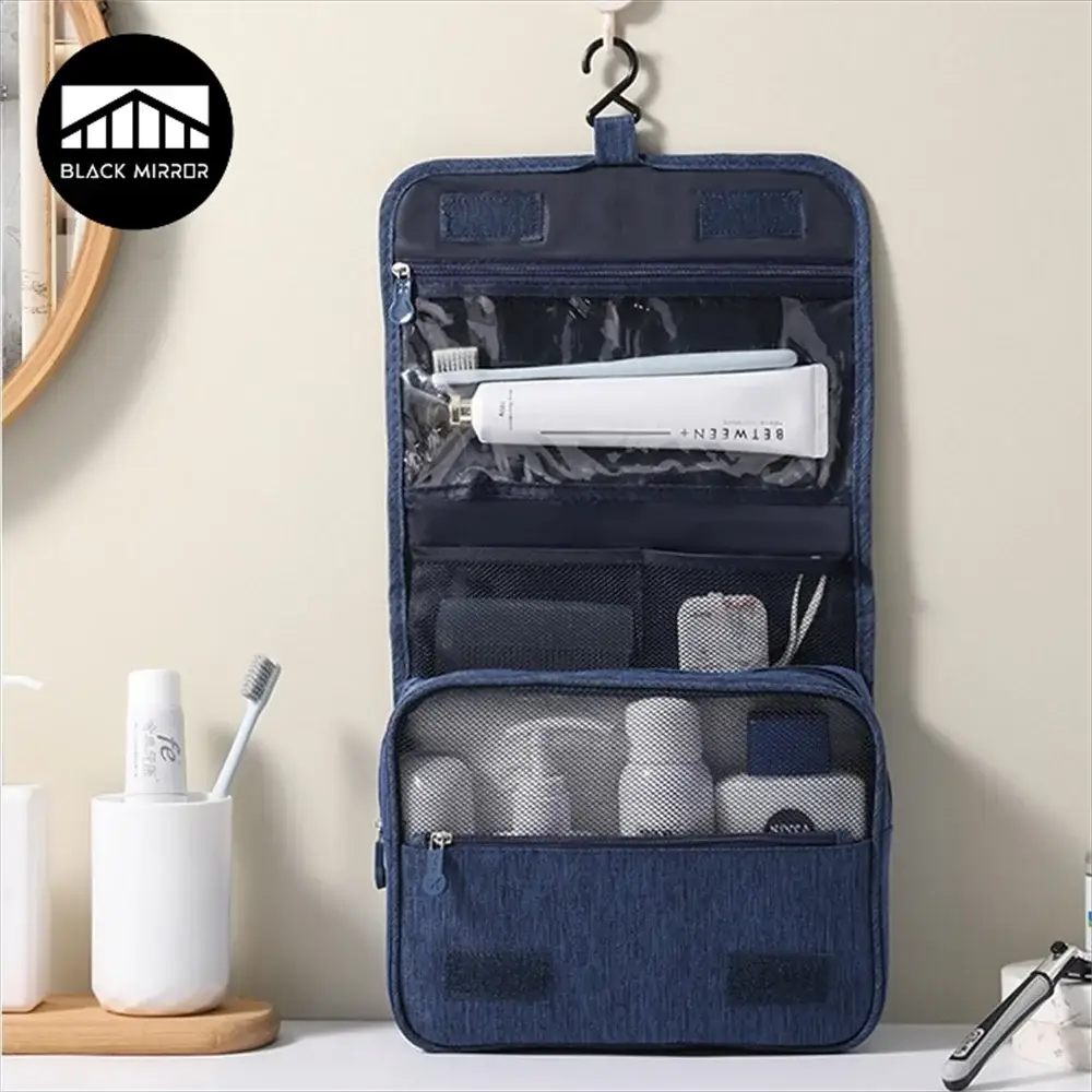 VoyagePro Portable Toiletry Washbag With Hanging Hook Waterproof Large Capacity Cosmetic Organizer For Travel