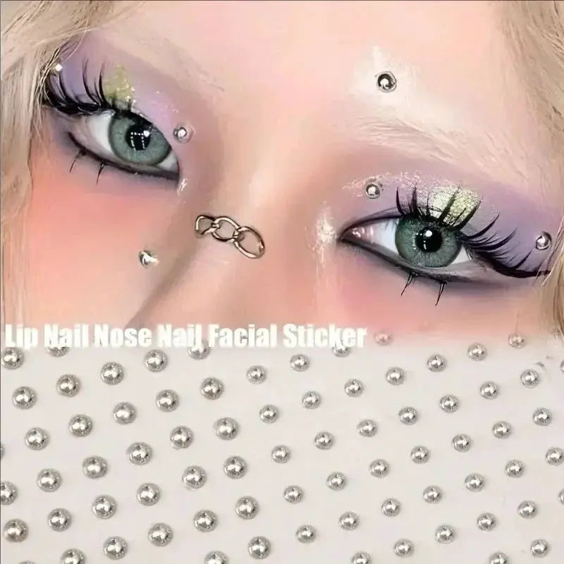 Sticker Fake Belly Eyebrow Lip Piercing Stud Non Piercied Earring Stud Set New Fake Nose Ring Piercing Jewelry Dermal Anchor Top - Simples Market