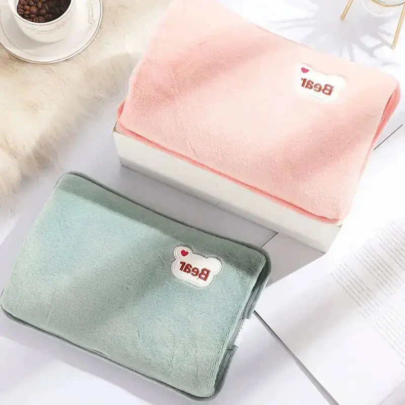 CozyHeat Electric Plush Hot Water Bag Reusable Warm Water Bottle With EU Plug For Quick Winter Heat