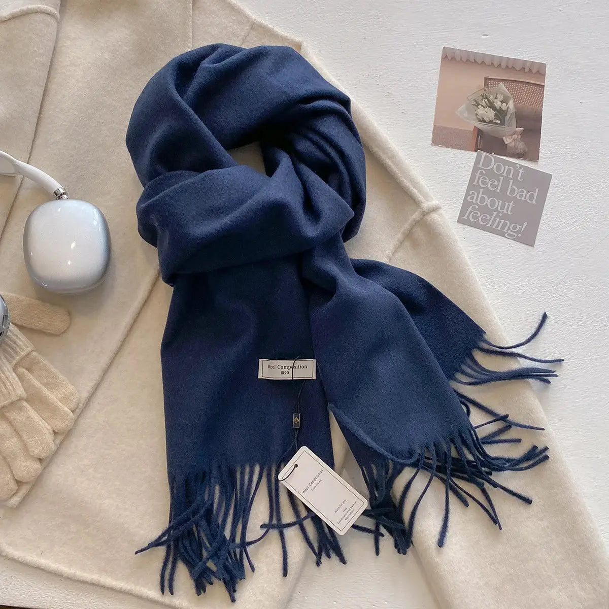 LuxeWeave 26 Color Winter Scarf for Women Long 175 Centimeters Premium Polyester with Tatting Weave Cozy Warmth