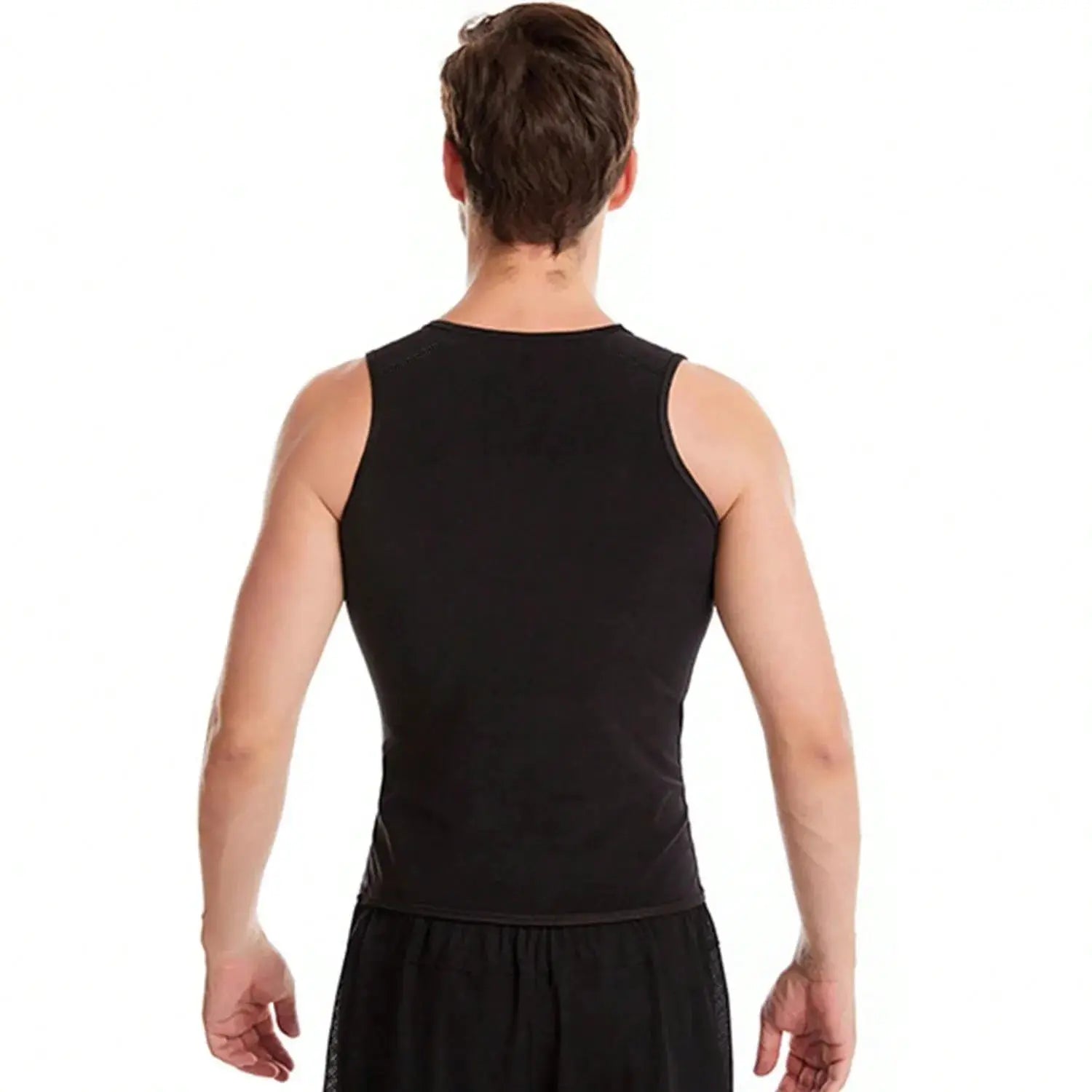 Men's Sauna Shirt Short Sleeve Sweat Vest Body Shaper For Gym Exercise And Workout Performance