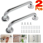 Simples Market 2-piece 304 stainless steel chrome bathroom safety handrails with mounting hardware