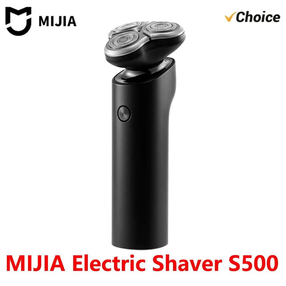 MIJIA electric shaver S500 black handheld dry/wet triple-rotary blades