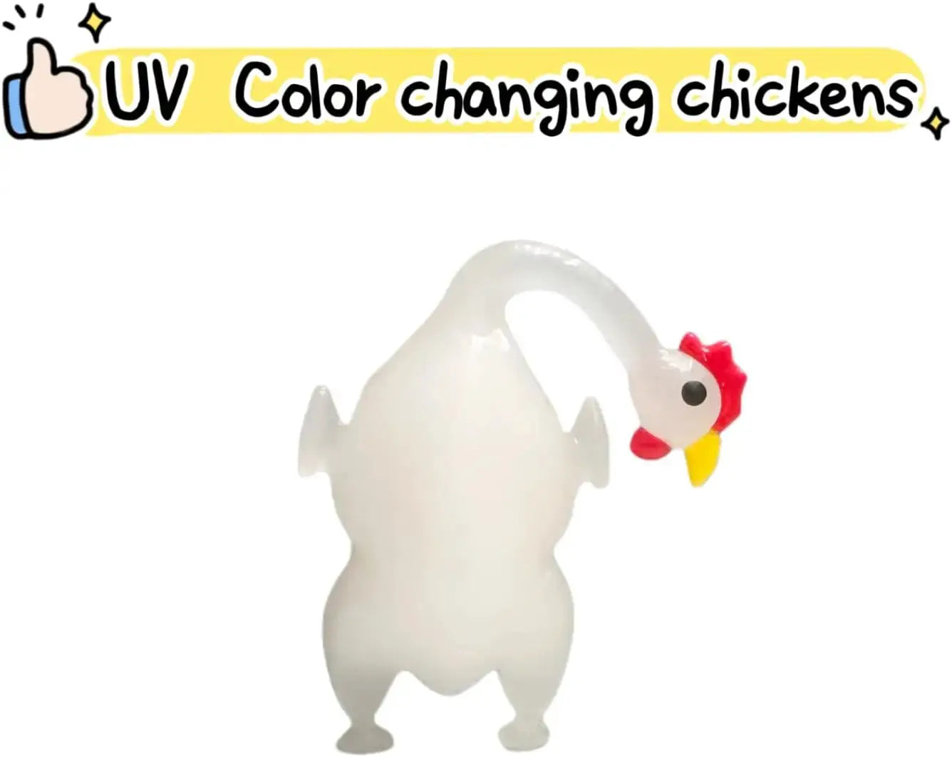 Roast duck pendant by Simples Market with UV color-changing sensor; sun-activated color change for car and keychain
