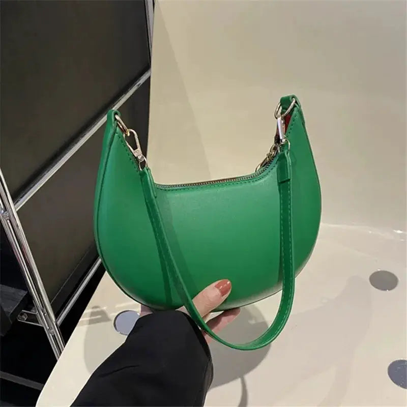 FXZ Moon Shaped Luxury Womens Shoulder Bag Premium PU Leather Craftsmanship For Everyday Sophistication