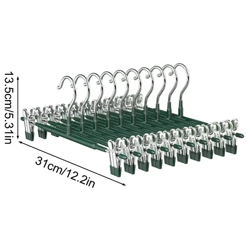 Simples Market 5-piece wardrobe drying rack with stainless steel pants and skirt clips and green base