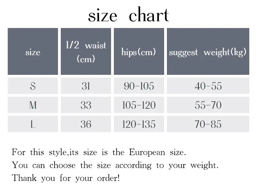 Panties size chart for Simples Market Silk Satin 3-piece set with S/M/L, waist 31–36 cm, hips 90–135 cm.
