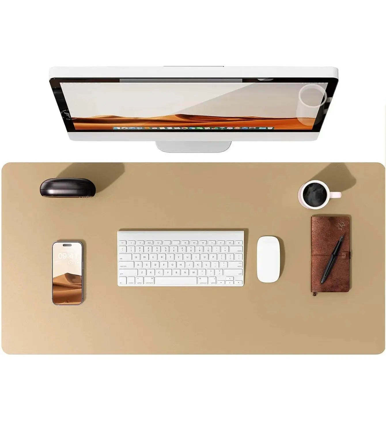 Large PU Leather Desk Pad Mouse Pad For Office Non Slip Leather Desk Mat Laptop Desk Pad Protector