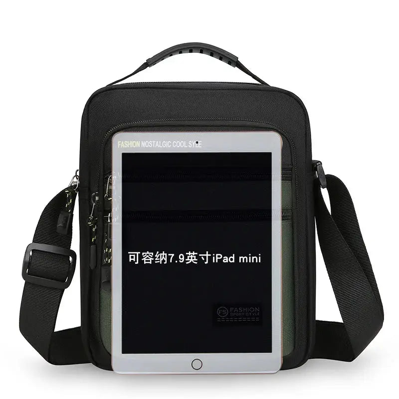 New Fashion Oxford Men Crossbody Bag by Simples Market, black, multi-pocket, large capacity