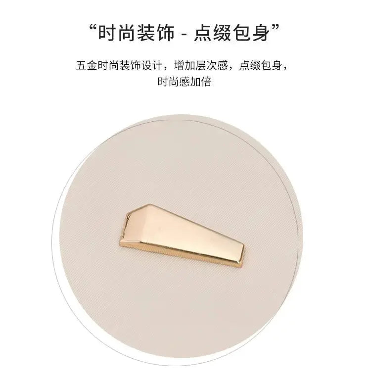 Backpack hardware gold-tone metal tassel clip on beige fabric, Simples Market nylon anti-theft backpack