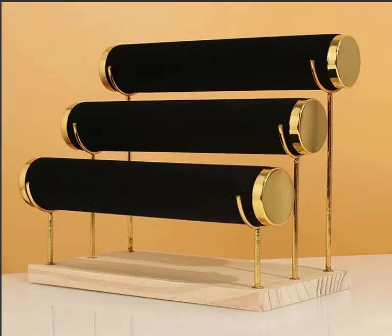 One Third Layer Wooden Jewelry Rack Bracelet Watch Holder For Women And Men Gift Packaging Display